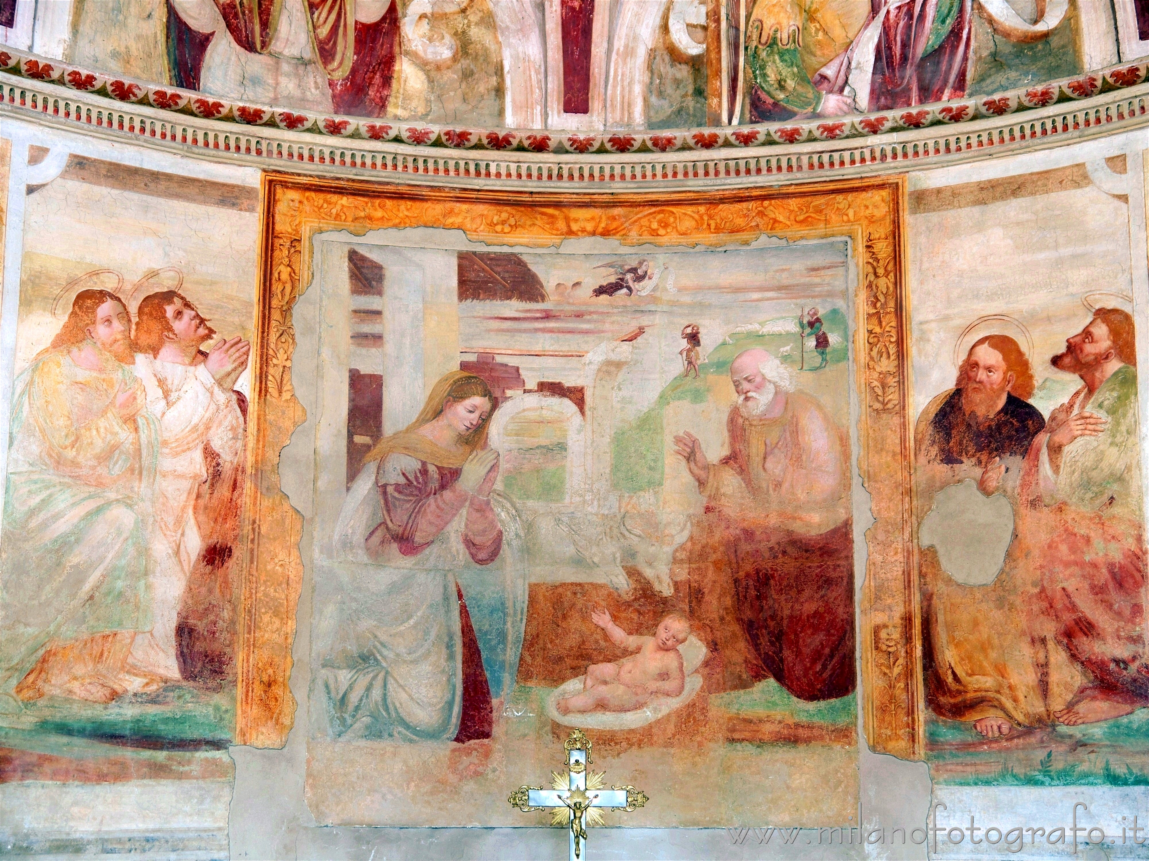 Vimodrone (Milano) - Affresco della Natività nella Chiesa di Santa Maria Nova al Pilastrello